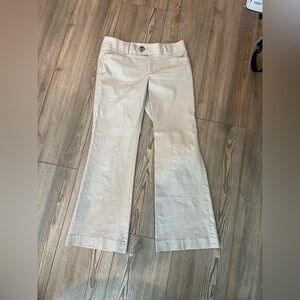 Banana Republic Cream Wide-Leg Jeans